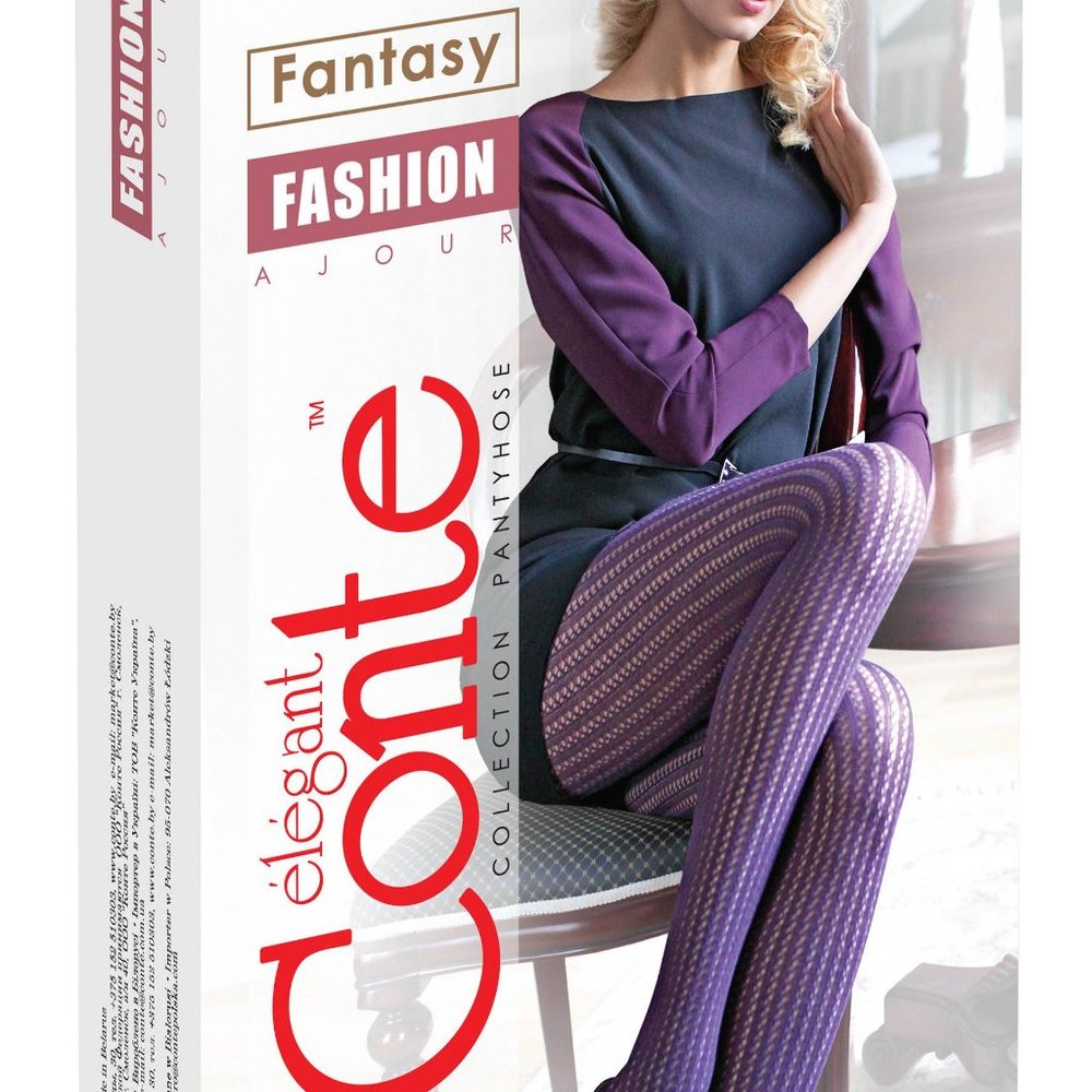 Conte Fashion - Cotton Ajour Openwork Women's Tights